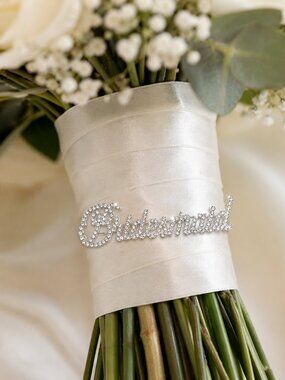 Rhinestone Pin - Bridesmaid - Silver